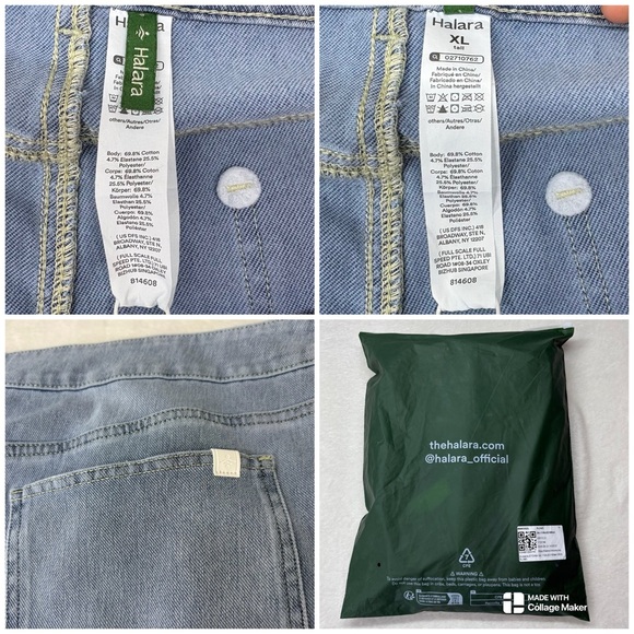 Halara Flex Asymmetric Low Rise Baggy Wide Leg Stretchy Jeans Size XL Tall - Picture 7 of 9